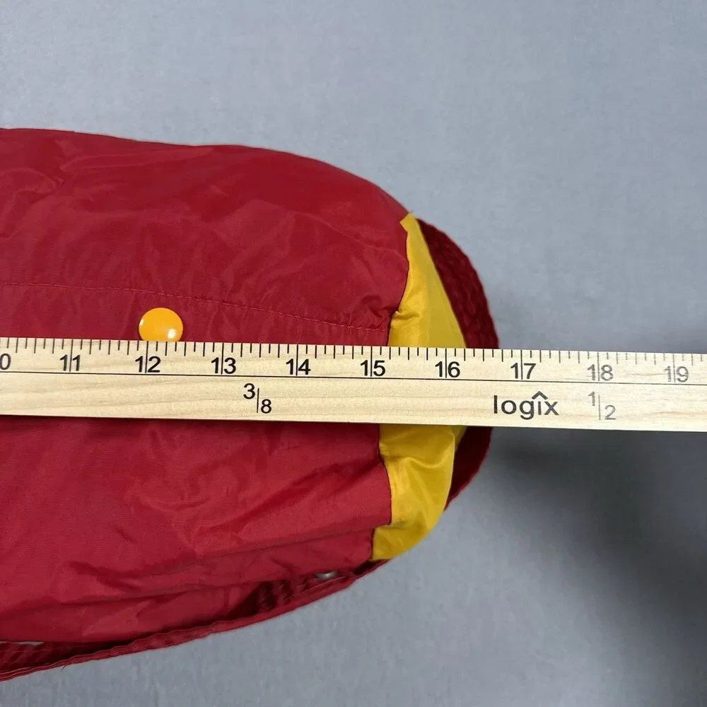 Vintage Red & Yellow Snap-Top Nylon Duffel Gym Bag, Personalized Bag